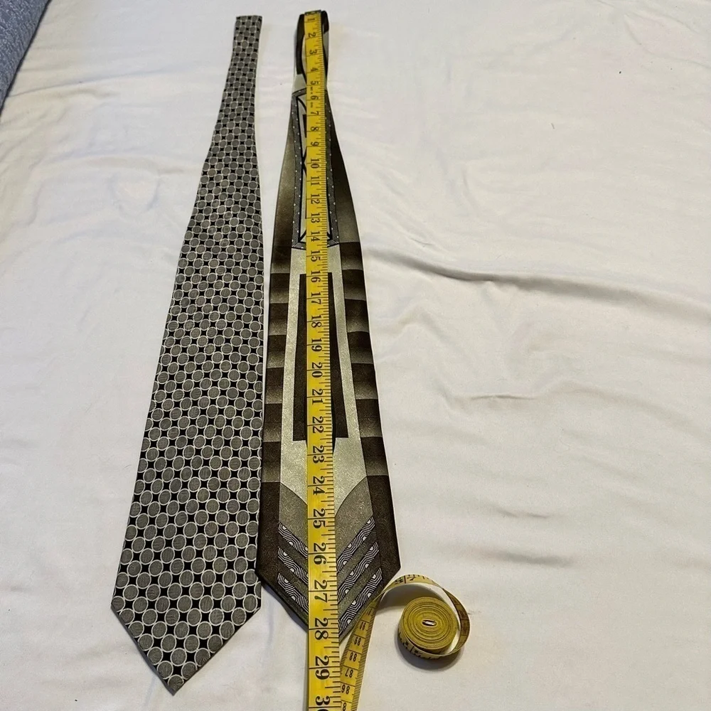 Two Vintage Tie Bundle Tongue Tied 100% Silk Jean Claude Vidal 100% Polyester
